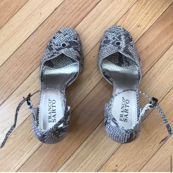 Franco Sarto Size 7M Snakeskin print heels - Picture 6 of 6